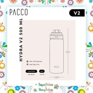 Pacco - Kit Pote Hermético SnackBox 540ml e Garrafa Térmica 500ml com gravação a laser - Imagem 8