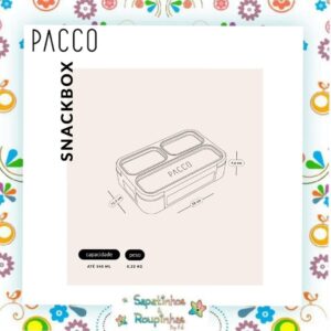 Pacco - Kit Pote Hermético SnackBox 540ml e Garrafa Térmica 500ml com gravação a laser - Imagem 10