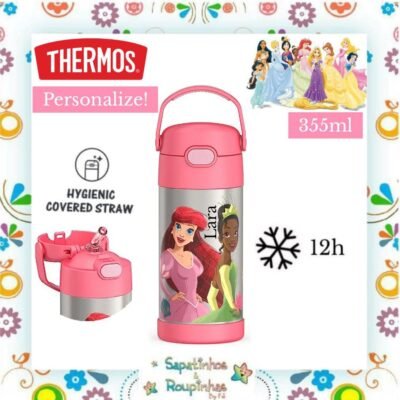 Thermos - Garrafa Térmica Princesas 355ml com gravação a laser