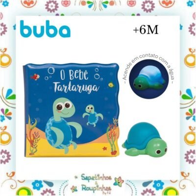 Buba - Livrinho de banho tartaruguinha com luz +6M