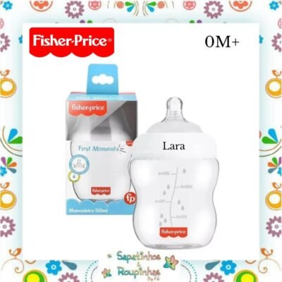 Fisher Price - Mamadeira First Moments 150ml 0M+ com gravação a laser