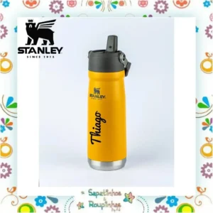 Stanley - Garrafa Térmica Flip Straw Saffron 651ml com gravação a laser - Imagem 5