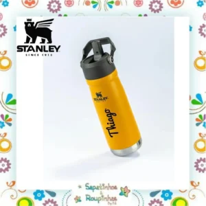 Stanley - Garrafa Térmica Flip Straw Saffron 651ml com gravação a laser - Imagem 4