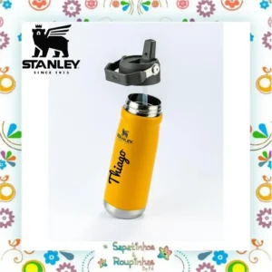 Stanley - Garrafa Térmica Flip Straw Saffron 651ml com gravação a laser - Imagem 3