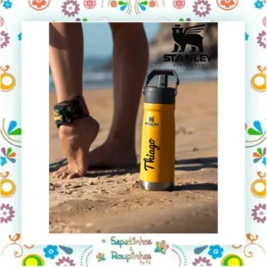 Stanley - Garrafa Térmica Flip Straw Saffron 651ml com gravação a laser - Imagem 6