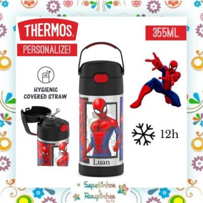 Thermos - Garrafa Térmica Homem-Aranha 355ml com gravação a laser