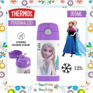 Thermos - Garrafa Térmica Frozen Lilás 355ml com gravação a laser
