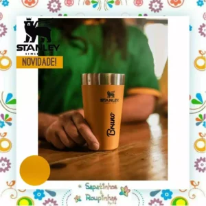 Stanley - Copo Térmico de cerveja sem tampa Saffron 473ml com gravação a laser - Imagem 5