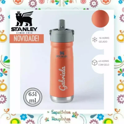 Stanley - Garrafa Térmica Flip Straw Guava 651ml com gravação a laser