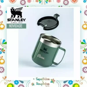 Stanley - Camp Mug Matte Hammertone Green 350ml com gravação a laser - Imagem 3