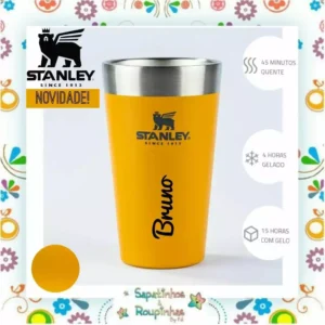 Stanley - Copo Térmico de cerveja sem tampa Saffron 473ml com gravação a laser