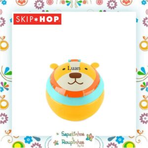 Skip Hop - Porta Snack Zoo Leão 12m+ com gravação a laser - Imagem 3