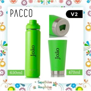 Pacco - Kit Verde com gravação a laser - Imagem 1