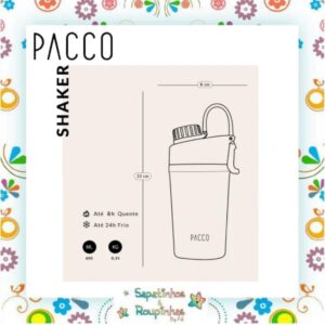 Pacco - Copo térmico shaker 600ml Lavanda com gravação a laser - Imagem 5