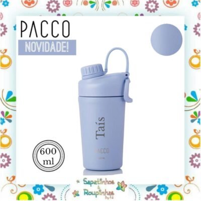 Pacco - Copo térmico shaker 600ml Lavanda com gravação a laser