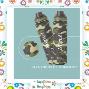 Pacco - Garrafa Térmica HydraV2 650ml Camuflada Militar com gravação a laser - Imagem 3