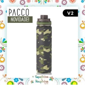 Pacco - Garrafa Térmica HydraV2 650ml Camuflada Militar com gravação a laser - Imagem 4