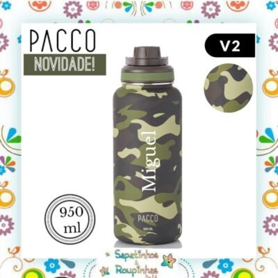 Pacco - Garrafa Térmica HydraV2 950ml Camuflada Militar com gravação a laser