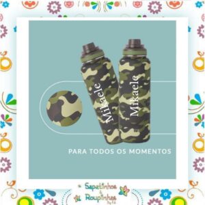 Pacco - Garrafa Térmica HydraV2 1200ml Camuflada Militar com gravação a laser - Imagem 3