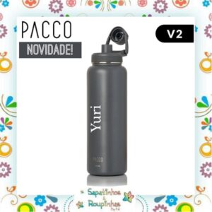 Pacco - Garrafa Térmica HydraV2 1200ml Cinza com gravação a laser - Imagem 2