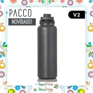 Pacco - Garrafa Térmica HydraV2 1200ml Cinza com gravação a laser - Imagem 4