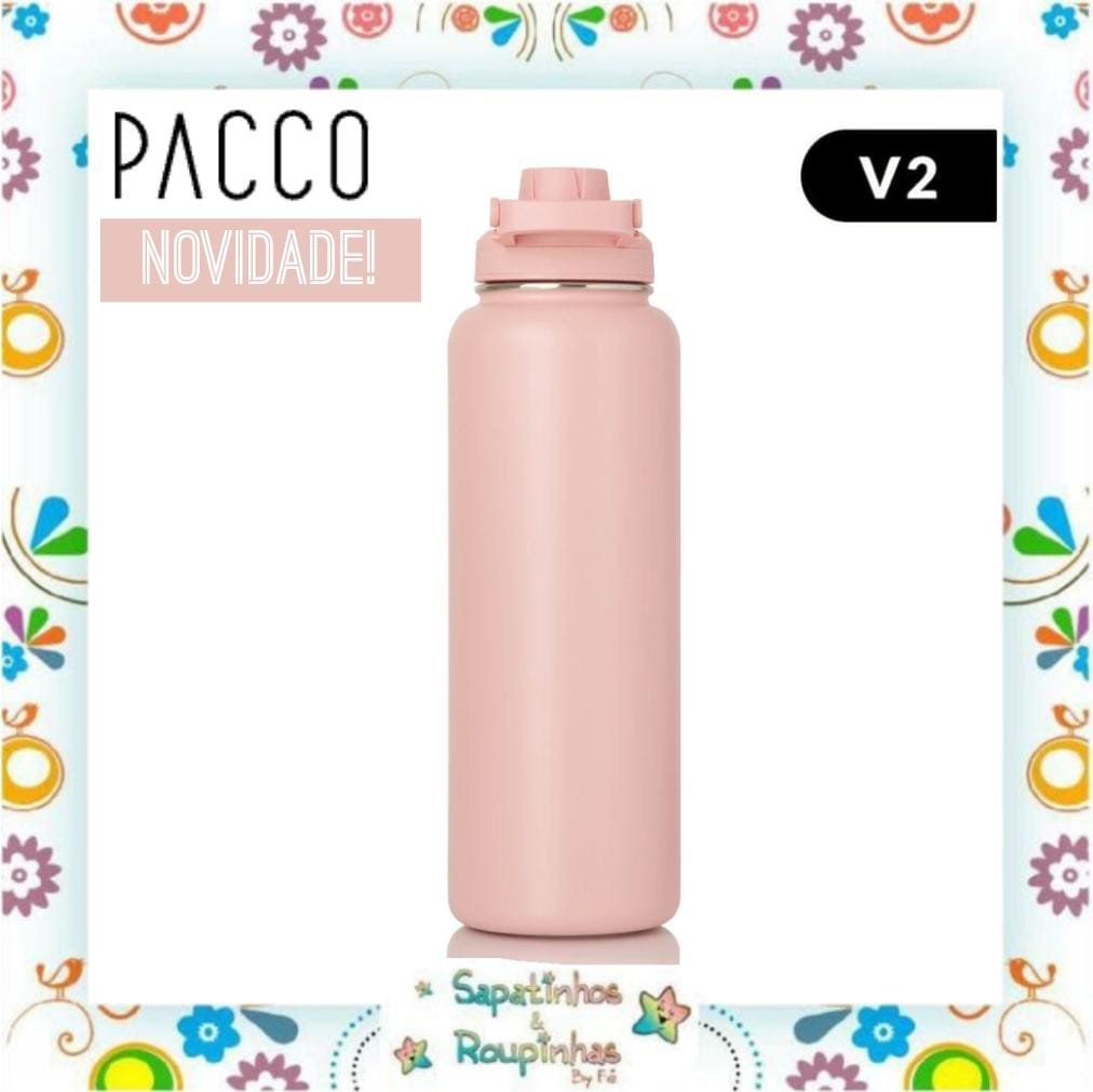 Pacco - Garrafa Térmica HydraV2 1200ml Rose com gravação a laser - Imagem 2