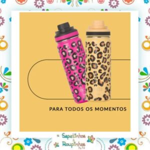 Pacco - Garrafa Térmica HydraV2 Leopard Amarela 500ml - Imagem 3