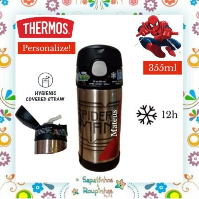 Thermos - Garrafa Térmica Homem-Aranha com gravação a laser