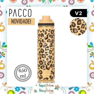 Pacco - Garrafa Térmica HydraV2 650ml Leopard Amarela