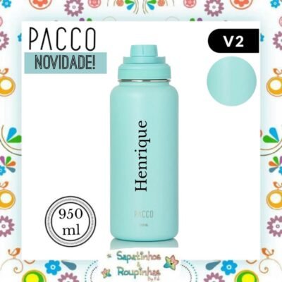 Pacco - Garrafa Térmica HydraV2 950ml Nuvem com gravação a laser