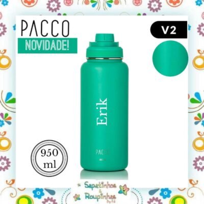 Pacco - Garrafa Térmica HydraV2 950ml Esmeralda com gravação a laser