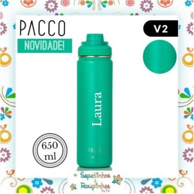 Pacco - Garrafa Térmica HydraV2 650ml Esmeralda com gravação a laser