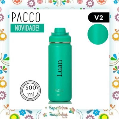 Pacco - Garrafa Térmica HydraV2 Esmeralda 500ml com gravação a laser