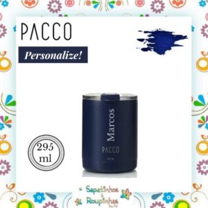 Pacco - Kit Copo Térmico Marinho com gravação a laser - Imagem 8
