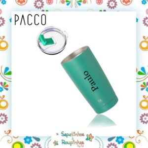 Pacco - Kit Garrafa Térmica e Copo Térmico Thermocup Esmeralda com gravação a laser - Imagem 3