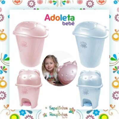 Adoleta bebê - Kit Cesto Infantil Majestic 41 Litros e Lixeira com pedal Majestic 6,5L