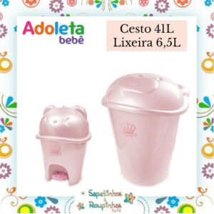 Adoleta bebê - Kit Cesto Infantil Majestic 41 Litros e Lixeira com pedal Majestic 6,5L - Imagem 5