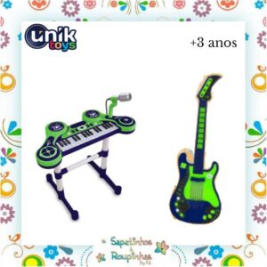 Unik toys - Kit Guitarra Eletrônica e Piano Eletrônico +3 - Imagem 9