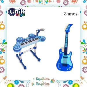 Unik toys - Kit Guitarra Eletrônica e Piano Eletrônico +3 - Imagem 4