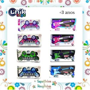 Unik toys - Kit Guitarra Eletrônica e Piano Eletrônico +3 - Imagem 11