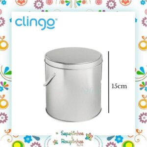 Clingo - Kit Pelúcia Musical e Lata Prata Redonda com gravação a laser  - Imagem 3