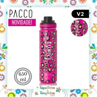 Pacco - Garrafa Térmica HydraV2 650ml Leopard Pink