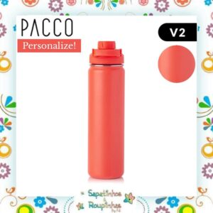 Pacco - Kit Garrafa Térmica Laranja e Mix Connect Coral com gravação a laser - Imagem 9