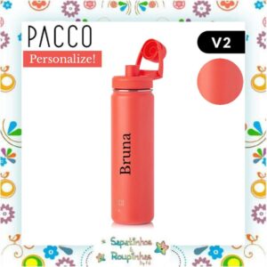 Pacco - Kit Garrafa Térmica Laranja e Mix Connect Coral com gravação a laser - Imagem 6