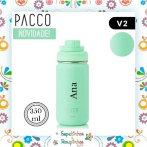 Pacco - Garrafa Térmica HydraV2 Menta 350ml com gravação a laser