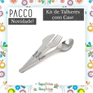 Pacco - Kit de Talheres O PocketSet com Case em Silicone com gravação a laser - Imagem 4