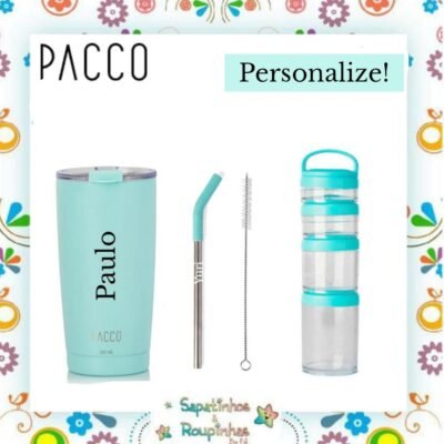 Pacco - Kit Nuvem/Turquesa com gravação a laser