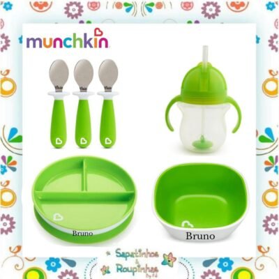 Munchkin - Kit Alimentação Verde com gravação a laser