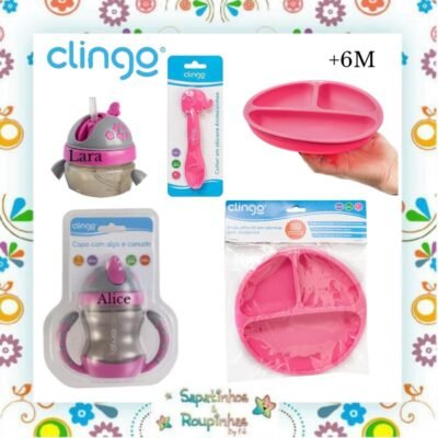 Clingo - Kit Alimentação Rosa +6m