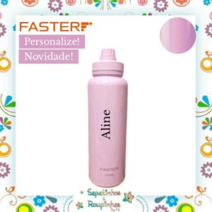 Faster - Garrafa Térmica 1200ml Shine Rosa com gravação a laser - Imagem 4